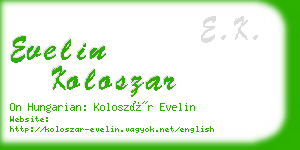 evelin koloszar business card